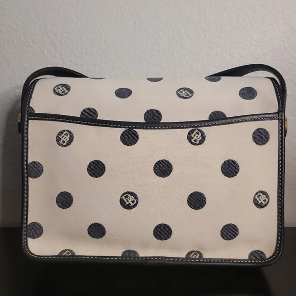 Vintage Dooney & Bourke Monogram Polka Dot Made in USA crossbody - Picture 7 of 14